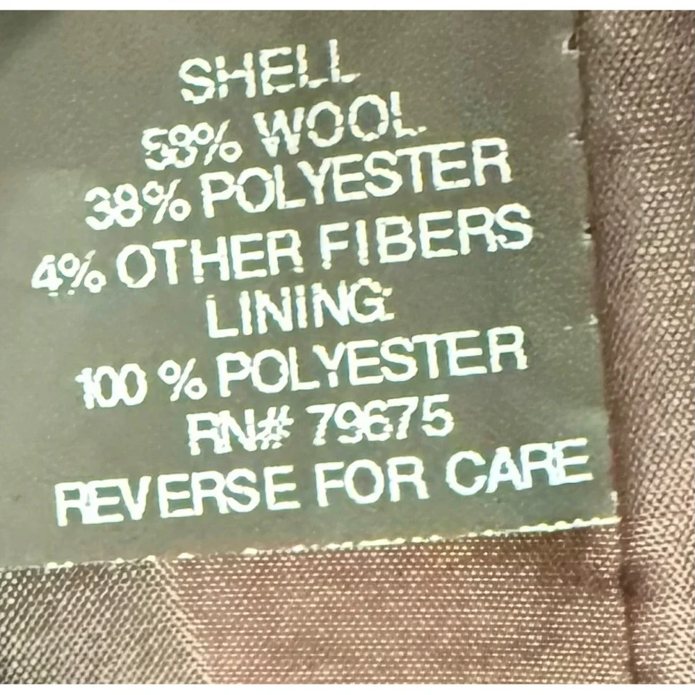 Michael Kors Womens Burgundy Wool Blend Funnel Neck Military Coat Medium RN79675 - Picture 6 of 8